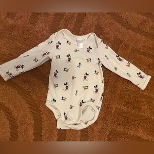 H&M Mickey Mouse long sleeve onsie 6-9MO